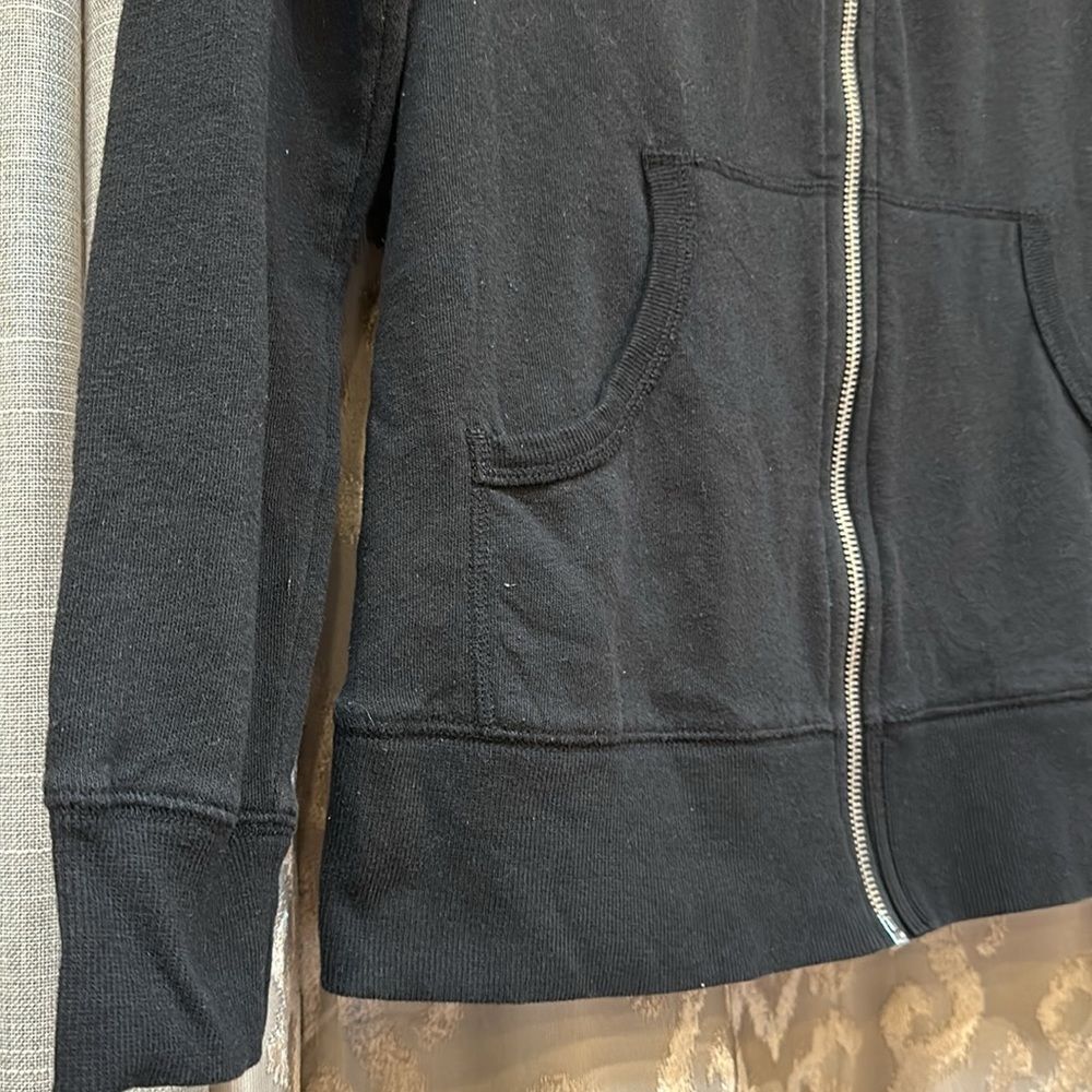 Victoria’s Secret Black Bling Love Angel Tunic Hooded Sweater Size Medium - Picture 6 of 9